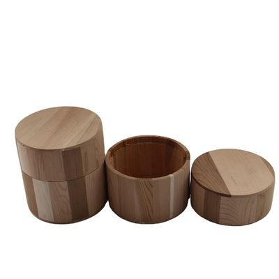 Polished Handle Customized Logo Acceptable Cedar Wood Candle Jar with Wooden Lid