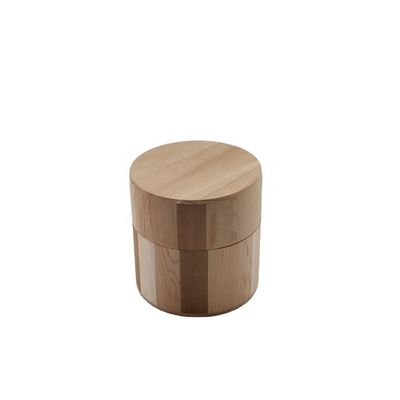 Polished Handle Customized Logo Acceptable Cedar Wood Candle Jar with Wooden Lid
