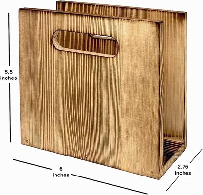Customizable Rustic Napkin Holder for Farmhouse Decoration Printing Silk-screen/Burned