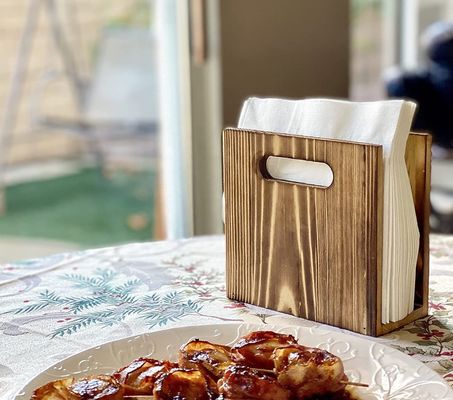Customizable Rustic Napkin Holder for Farmhouse Decoration Printing Silk-screen/Burned