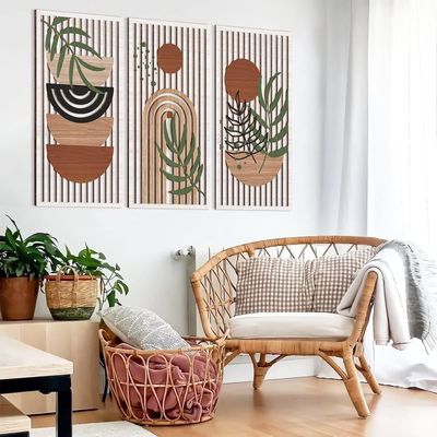 Modern Decor Sun Moon Plant Nature Wall Decor For Living Room with Customized Logo