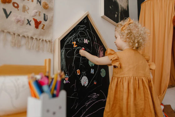 Montessori Quiet Time Activities Toddler Blackboard Garden with Laser Engrave Printing