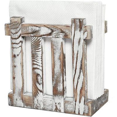 Rustic Style Wood Napkin Holders for Table Restaurants Gifts Custom Burned All-Season