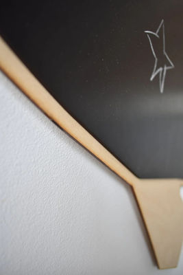 All-Season Toddler Montessori Rocket Wooden Chalk Board with Stars in Modern Design