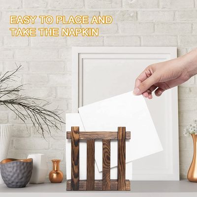 Rustic Style Wood Napkin Holders for Table Restaurants Gifts Custom Burned All-Season