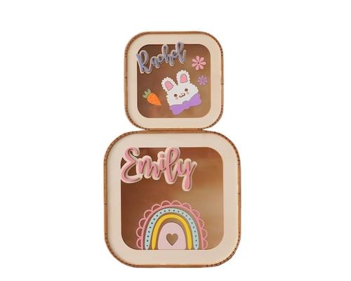Pine Wood Money Box Montessori Room Nursery Decor Wooden Cash Box Gift for Daughter