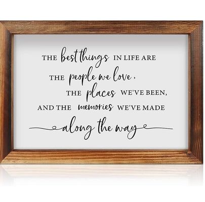 Wooden Wall Hanging Sign for Farmhouse Bedroom Vintage Family Sign in Plain Color