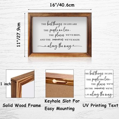 Wooden Wall Hanging Sign for Farmhouse Bedroom Vintage Family Sign in Plain Color