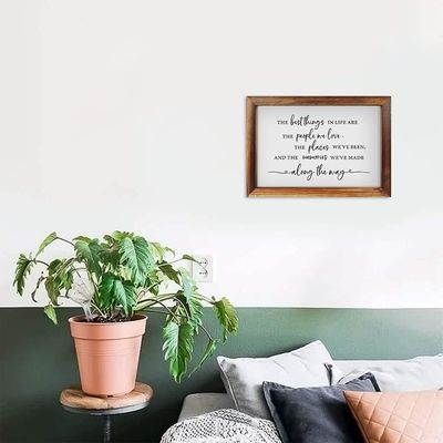 Wooden Wall Hanging Sign for Farmhouse Bedroom Vintage Family Sign in Plain Color