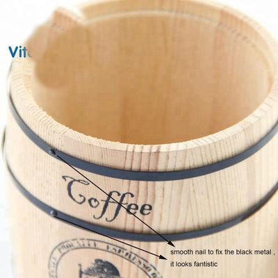 11.5 x 13.7 cm Pine Oak Wooden Barrels The Perfect Tea Packaging Solution