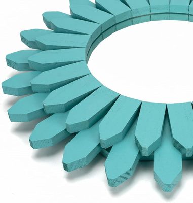 Decorative Wall Mirror in White or Your Color 12 Inch Rustic Wood Sunburst Boho Style