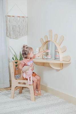 Eco-friendly Sunshine Wall-Mounted Activity Table and Chair Set for Toddler Furniture