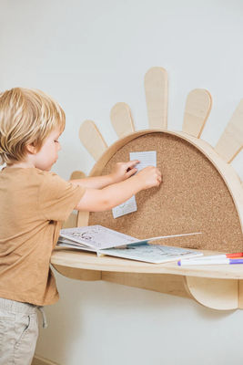 Eco-friendly Sunshine Wall-Mounted Activity Table and Chair Set for Toddler Furniture