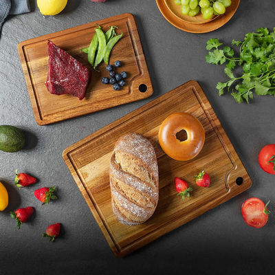Commercial Buyers Modern Acacia Wood Kitchen Cheese Chopping Board with Juice Groove