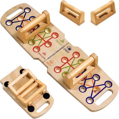Custom Size Wooden Foldable Push Up Handles for Professional Strength Training