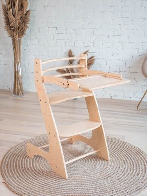 Adjustable Wooden Desk Chair for All-Season Montessori and Waldorf Inspired Design