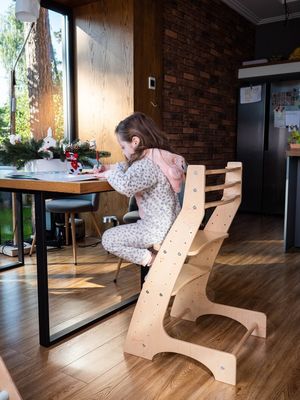 Adjustable Wooden Desk Chair for All-Season Montessori and Waldorf Inspired Design