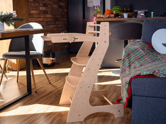 Adjustable Wooden Desk Chair for All-Season Montessori and Waldorf Inspired Design