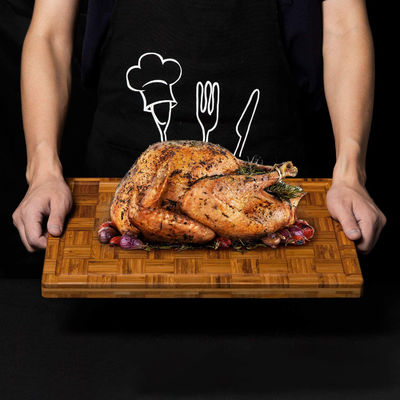 All-Season Bamboo Chopping Boards Set of 3 with Juice Groove and Silk-screen Printing