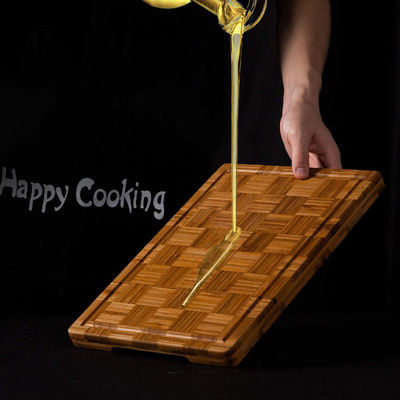 All-Season Bamboo Chopping Boards Set of 3 with Juice Groove and Silk-screen Printing