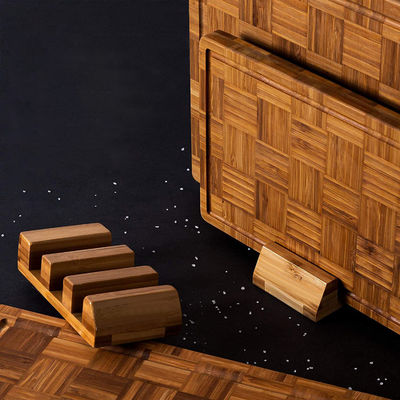 All-Season Bamboo Chopping Boards Set of 3 with Juice Groove and Silk-screen Printing