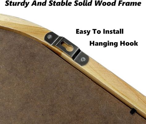 Bathroom Bedroom Entryway Living Room Decorative Mirrors Wall Mirror with Shelf and Coat Hooks Wood Framed