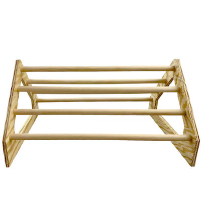 Gray Chick Perch Strong Wooden Jungle Gym Roosting Bar Chicken Toys for Coop and Brooder