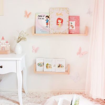 Save Space and Add Style to Your Kids' Nursery with Acrylic Floating Bookshelf Wall