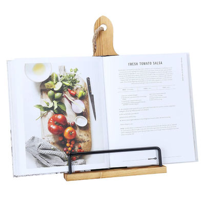 Effortlessly Read Your Recipes with this Rustic Wood Recipe Book Holder Adjustable