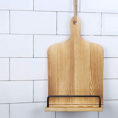 Effortlessly Read Your Recipes with this Rustic Wood Recipe Book Holder Adjustable