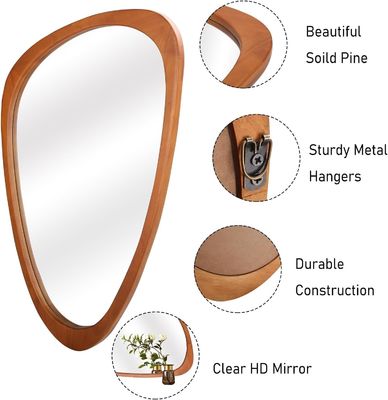 Beautiful Home Decor Free Sample Charge for Asymmetrical Mirror Wood Irregular Mirror