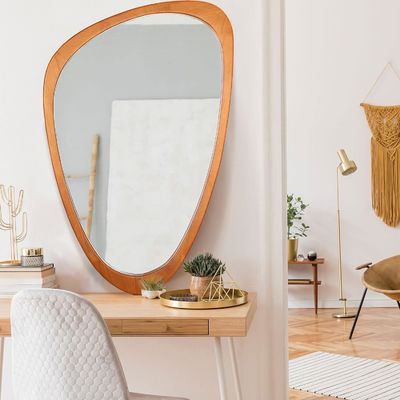 Beautiful Home Decor Free Sample Charge for Asymmetrical Mirror Wood Irregular Mirror