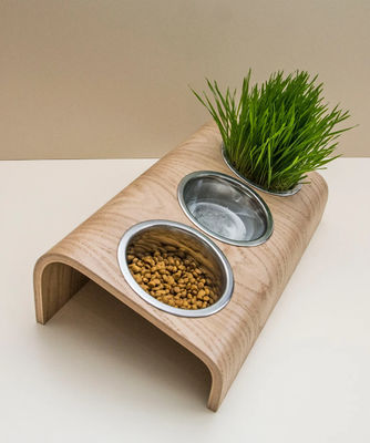 Bowl Feeder Type Cups Pails Triple Bowl Pet Feeding Stand with Raised Modern Feeder