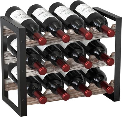 Functional Design Multifunctional Wooden Wine Rack Countertop for Liquor Bottles