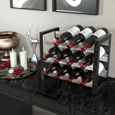 Functional Design Multifunctional Wooden Wine Rack Countertop for Liquor Bottles