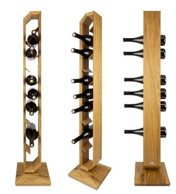 Custom Wooden Wine Rack for Home Decor Installation Type Standing Type Anniversary Gift