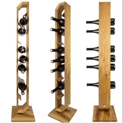 Custom Wooden Wine Rack for Home Decor Installation Type Standing Type Anniversary Gift