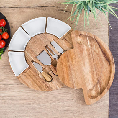 Upgrade Your Cheese Platter with This 13 inch Meat/Cheese Cutting Board and Knife Set