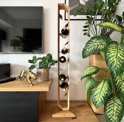 Custom Wooden Wine Rack for Home Decor Installation Type Standing Type Anniversary Gift