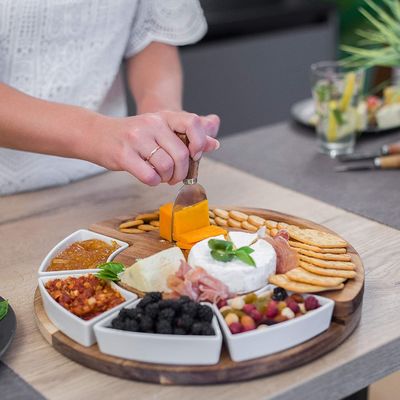 Upgrade Your Cheese Platter with This 13 inch Meat/Cheese Cutting Board and Knife Set