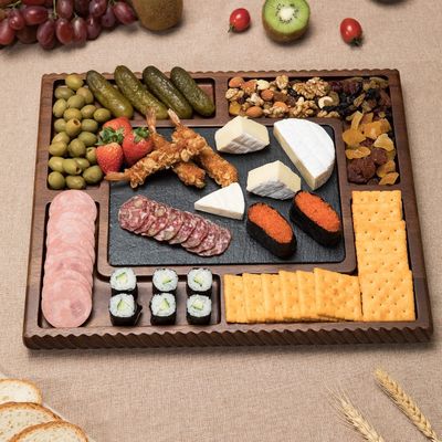 Serve Your Cheese in Style with Our Double-Sided Slate and Stainless Steel Cutlery Set