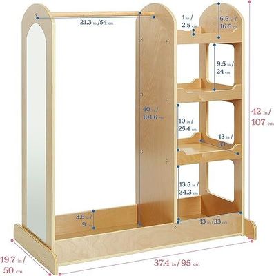 Set of Kids Montessori Wardrobe Clothing and Costume Organizer Custom Size Organizer