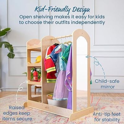 Set of Kids Montessori Wardrobe Clothing and Costume Organizer Custom Size Organizer