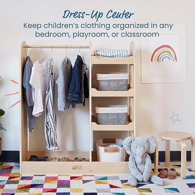 Set of Kids Montessori Wardrobe Clothing and Costume Organizer Custom Size Organizer