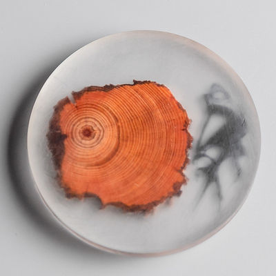 Epoxy Resin and Wood Coasters with Customized Multi Functional Design Printing burned