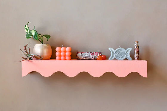 Montessori Floating Shelves Preassembled Kids Scalloped Shelves for Baby Nursery