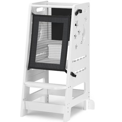 Black White Activity Board Toddler Kitchen Stool Printing laser engrave Season All-Season