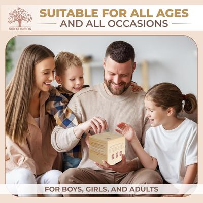 Wooden Piggy Bank Educational Non-folding Rack for Boys and Girls Large Unbreakable Design