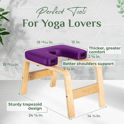 Mail Packing Y Wooden Yoga Headstand Bench for Core Strengthening in Yoga Exercises