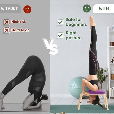 Mail Packing Y Wooden Yoga Headstand Bench for Core Strengthening in Yoga Exercises